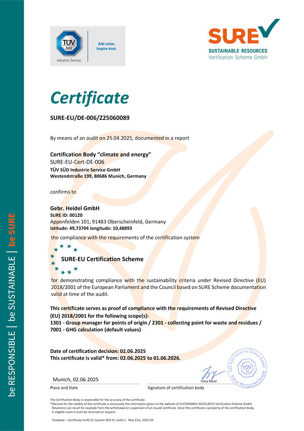 SURE Zertifikat (PDF-Dokument)